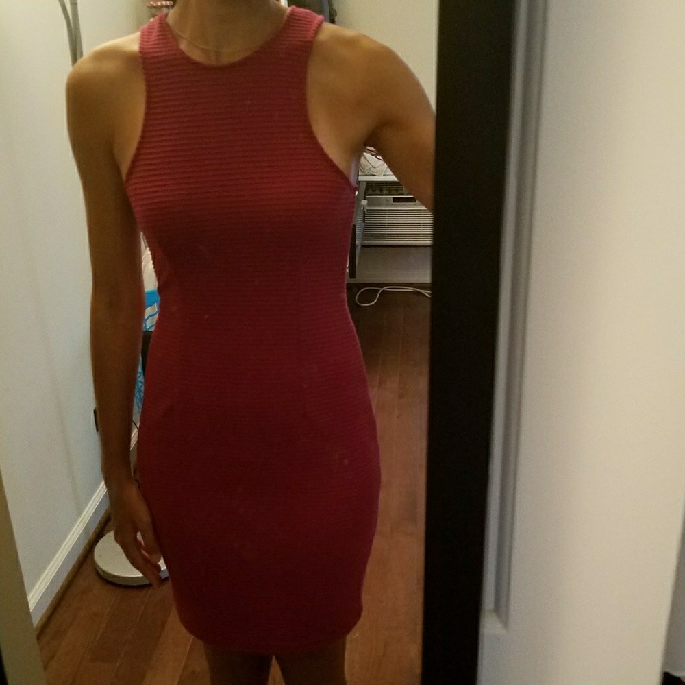 Bodycon Sleeveless Burgundy Mini Dress